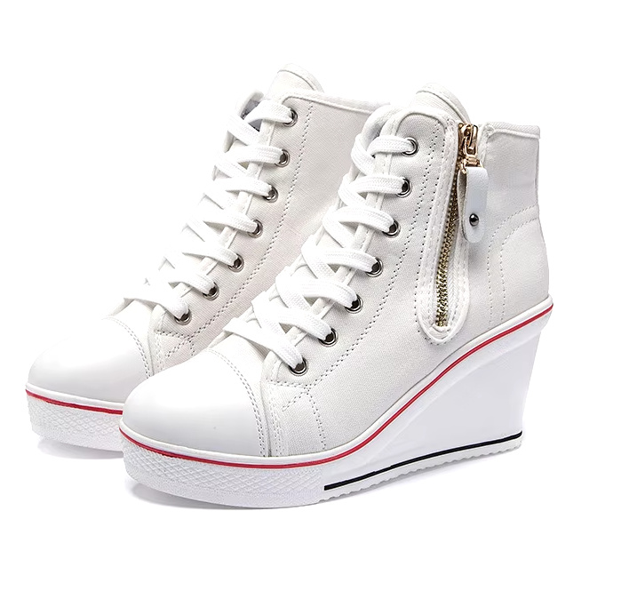 Plateau Braut Sneakers Bryndis Hohe Turnschuhe in&nbsp;Weiß