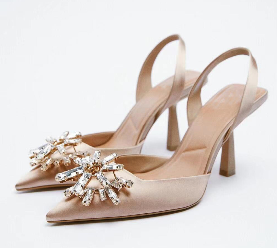 Strass Pumps Brautschuhe Hochzeitsschuhe in&nbsp;Champagne
