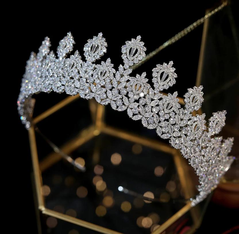 Prinzessin Zirconia Braut Diadem Tiara Lisa in&nbsp;Silber