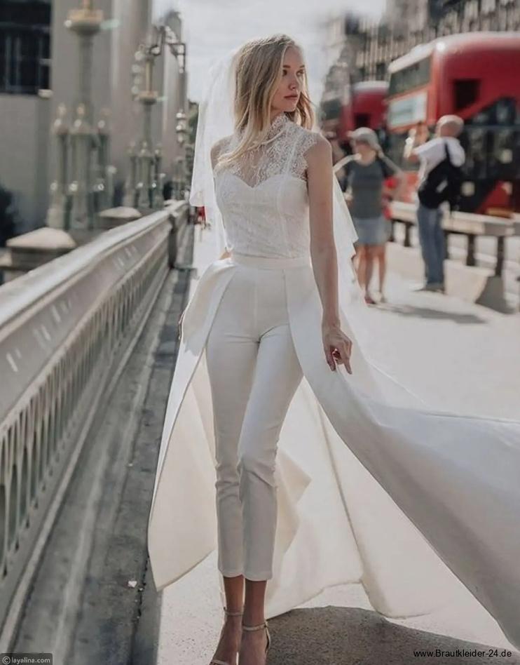 Vintage Style Braut Einteiler Jumpsuit Lilian für den Standesamt&nbsp;Lang