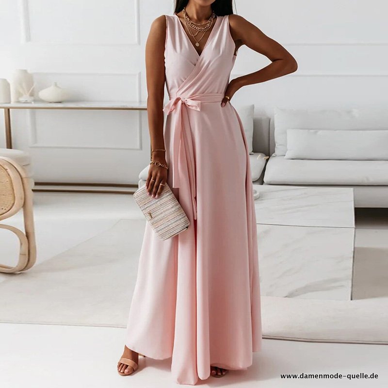 Damen Vintage Langes elegantes Abendkleid in&nbsp;Rosa