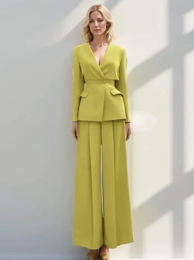 A Linie Hosenanzug für Damen Elegant mit Einem Knopf