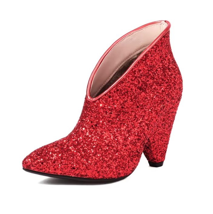 Glitzer Heel Brautschuhe Pumps in&nbsp;Rot