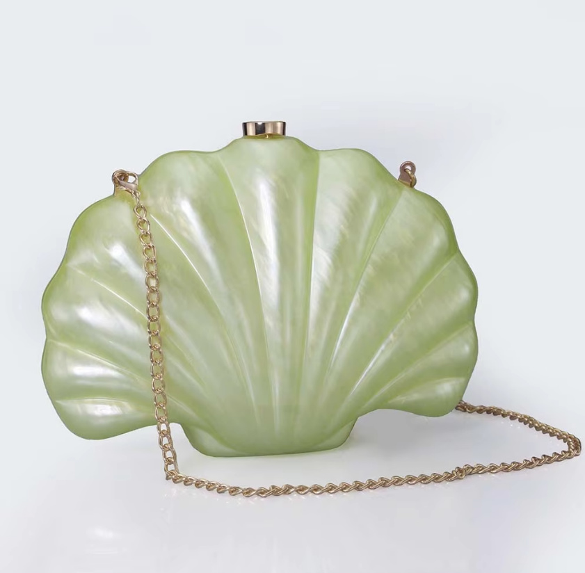 Muschel Form Brauttasche&nbsp;Hellgrün