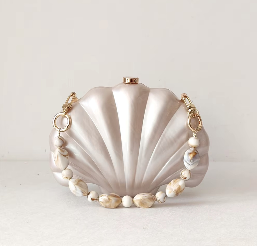 Muschel Form Brauttasche&nbsp;Ivory