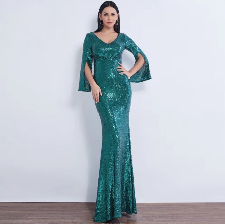 Pailletten Glitzer Meerjungfrau Abendkleid Dahlia&nbsp;Grün