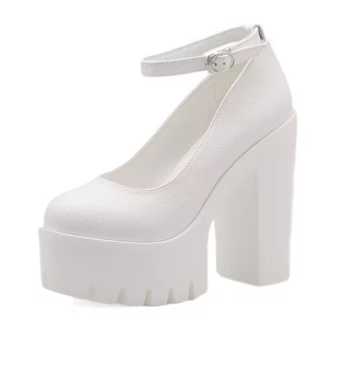 Plateau PU Leder Brautschuhe Bartolomea Hochzeitsschuhe mit&nbsp;Knöchelriemen