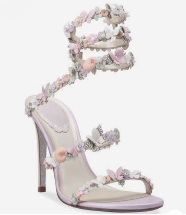 Römer Style Brautschuhe High Heels mit Schmetterlinge und&nbsp;Blumen