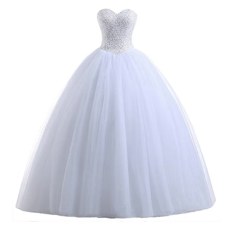 Schulterfreies Ball Linie Brautkleid Darleen mit Tüll und&nbsp;Pailletten