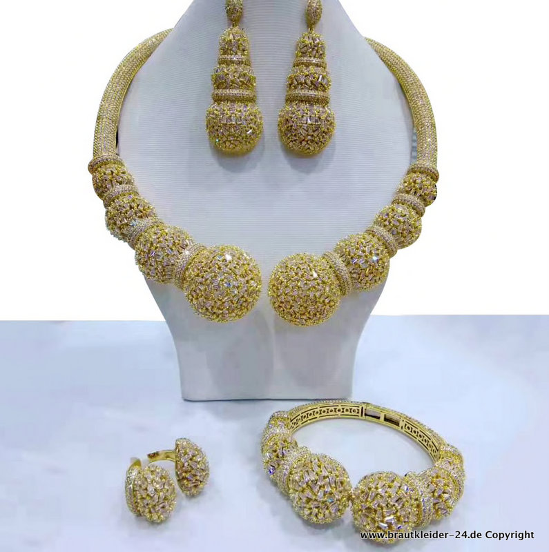 Luxus Dubai Style Brautschmuck Set in&nbsp;Gold