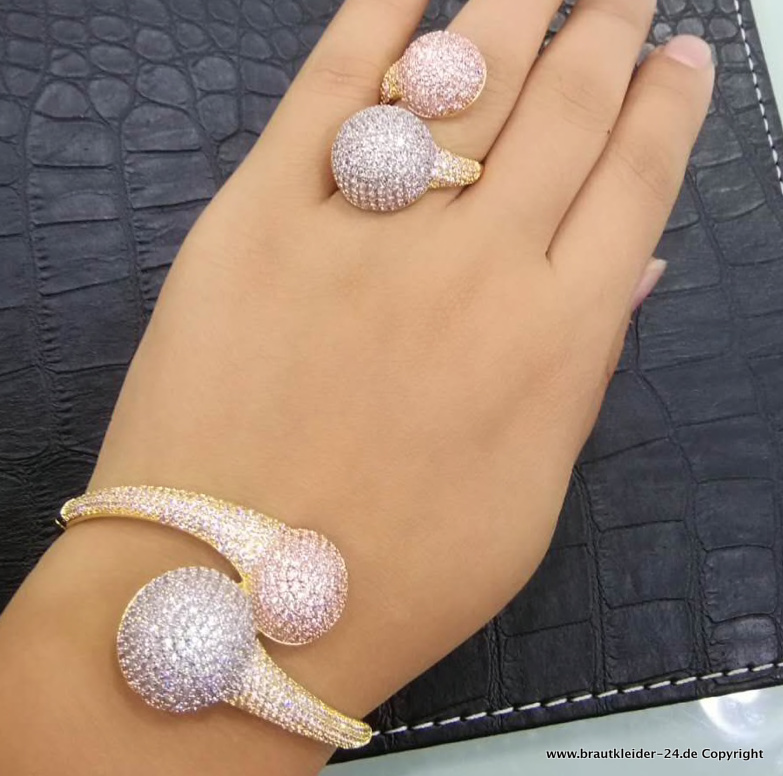 Brautschmuck Set Armreif mit&nbsp;Ring