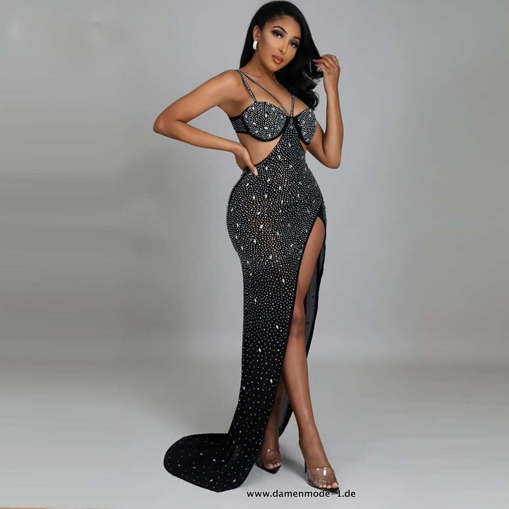 Damen Strass Bodenlanges&nbsp;Maxikleid