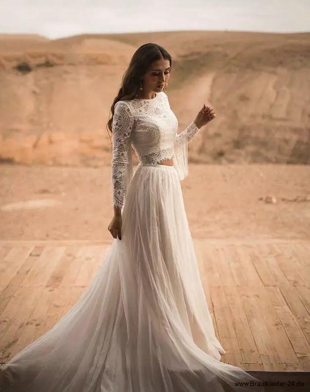 Boho Style Brautkleid Leilai Zweiteilig mit Spitze&nbsp;Bodenlang