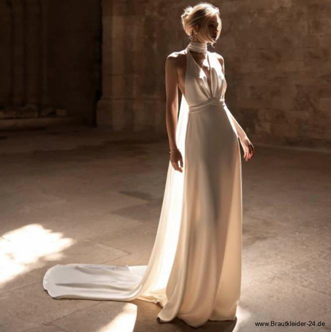 Schickes Ärmelloses Empire Brautkleid Liz&nbsp;Bodenlang