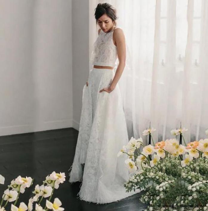 Zweiteiliges Brautkleid Rock mit Ärmellose Bluse im&nbsp;Set