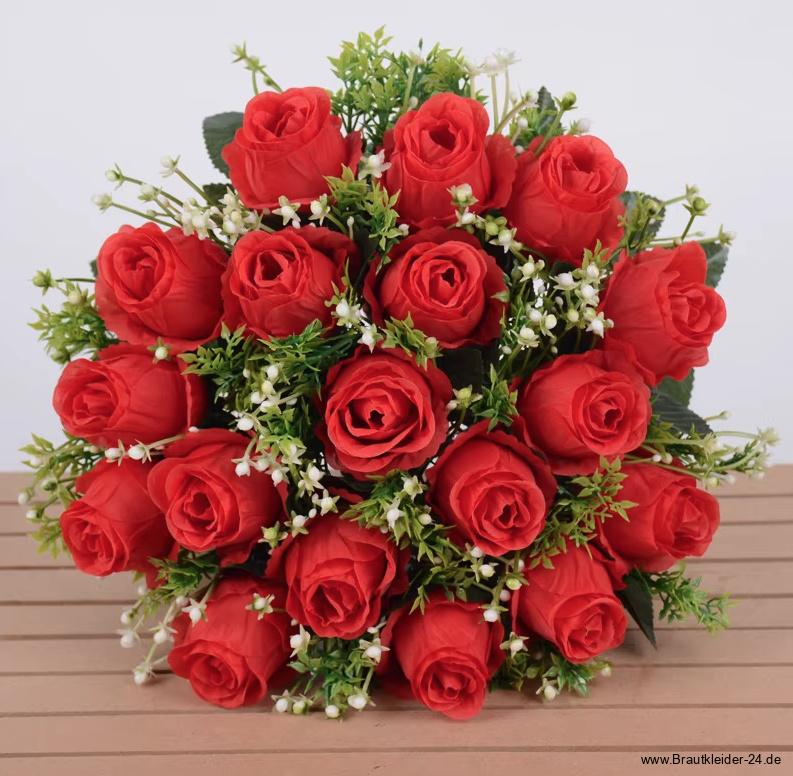 Rosen Strauß Hochzeit Bouquet Brautstrauß mit 18 Rosen Debora&nbsp;Rot