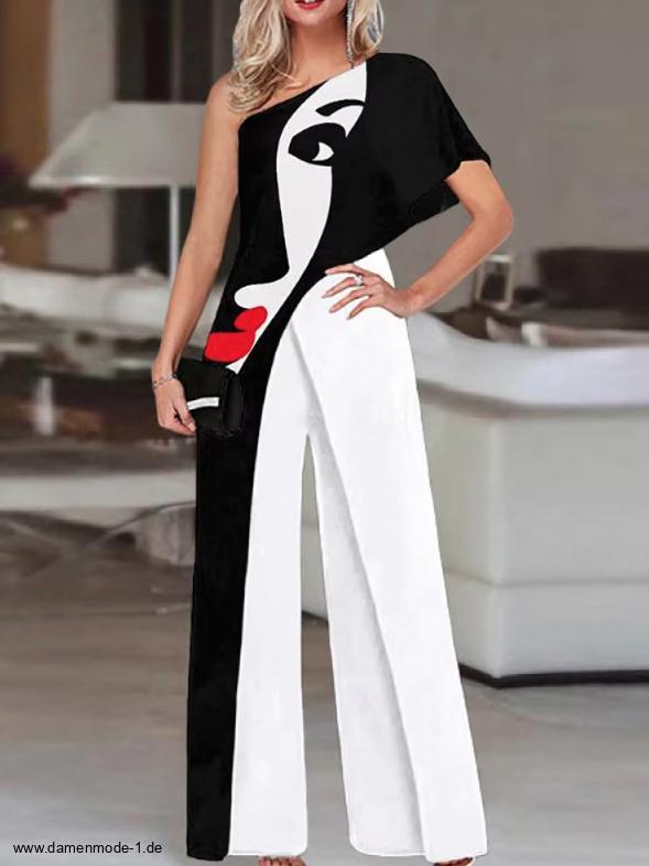 One Shoulder Damen Overall Einteiler Belinda in&nbsp;Vintagestyle