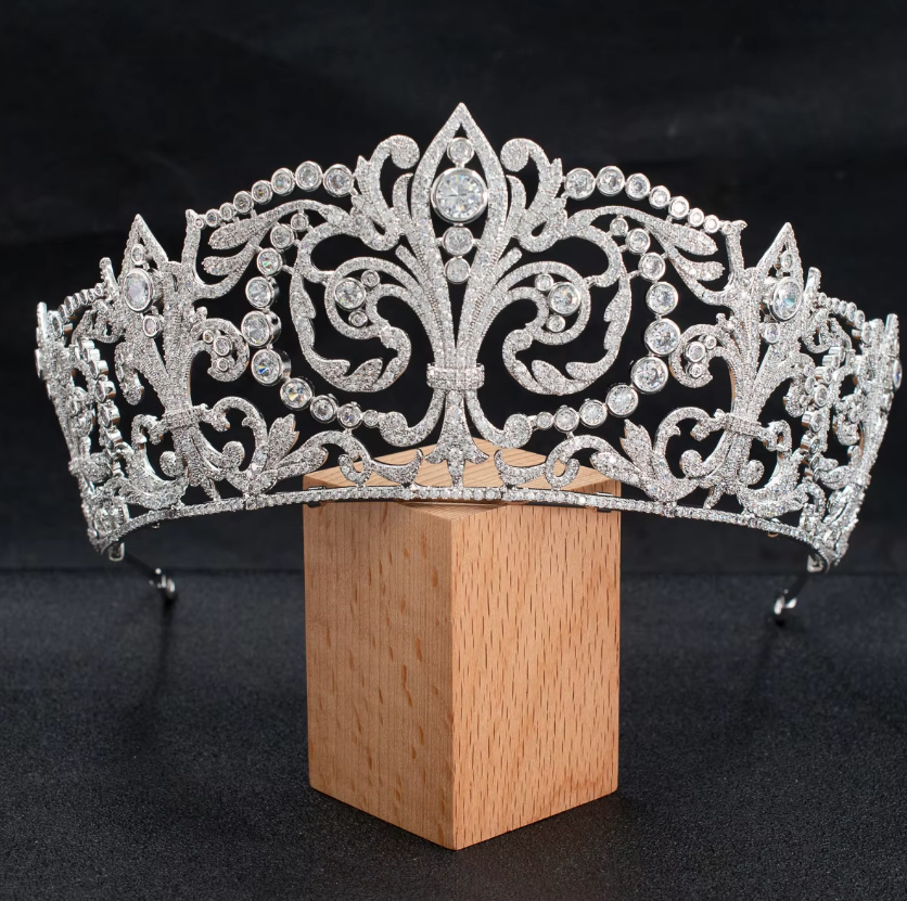 Zirkonia Braut Krone Prinzessin Diadem Destiny in&nbsp;Silber