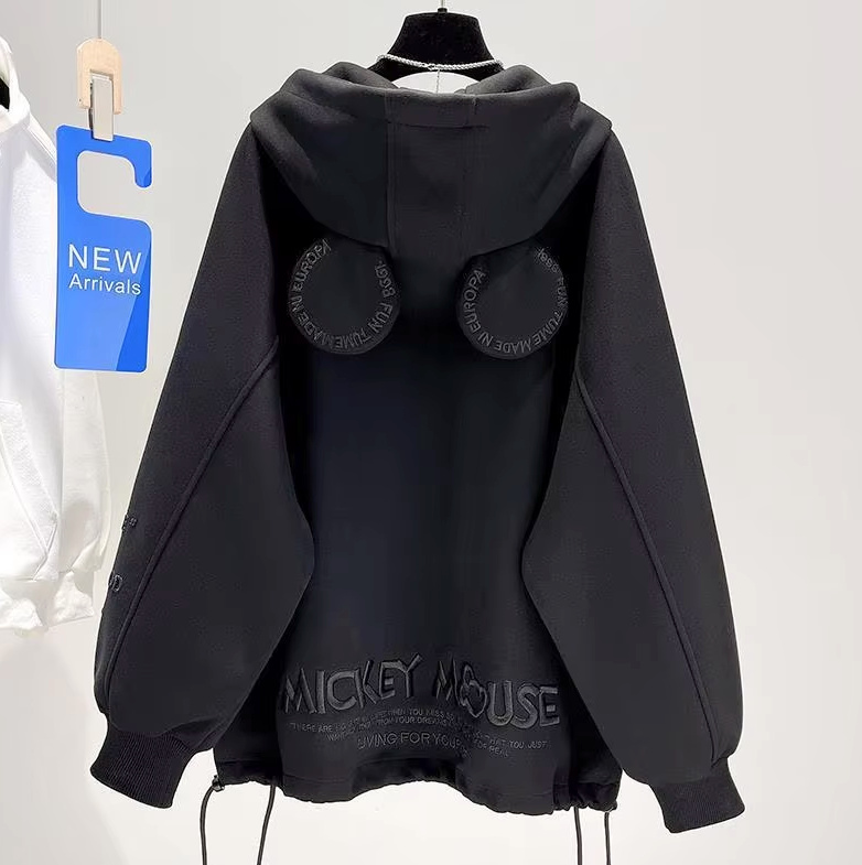 Disney Damen Zipper Hoodie in&nbsp;Schwarz