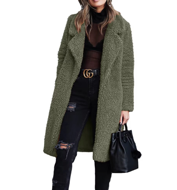 Lange Warme Winterjacke Catharina für Damen in&nbsp;Grün