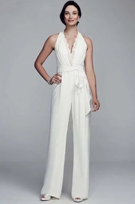 Neckholder Träder Braut Overall Cornelia Einteiler&nbsp;Ärmellos