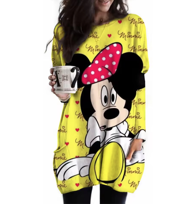 Oversize Disney Damen Pullover Edda&nbsp;Gelb
