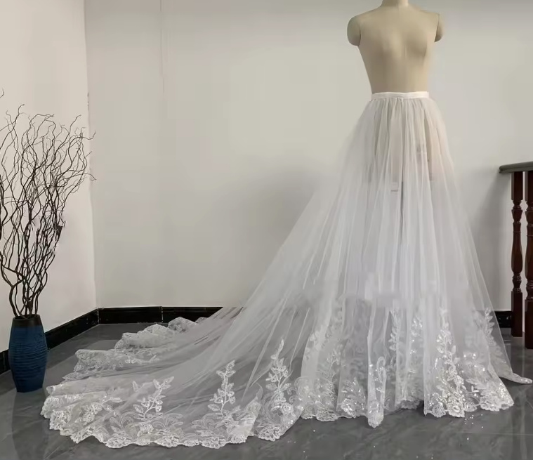 Tüll Braut Rock Elis mit Spitze Pailletten&nbsp;Applikationen