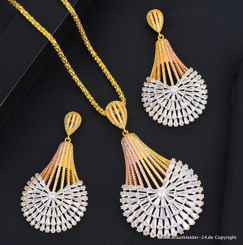 Luxus Löwenzahn Brautschmuck Set Halskette mit&nbsp;Ohrringe