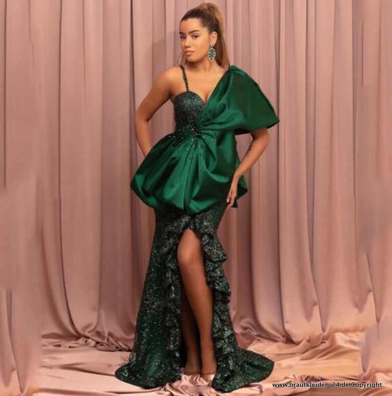 Perlen Pailletten Meerjungfrau Brautkleid Sexy in&nbsp;Grün