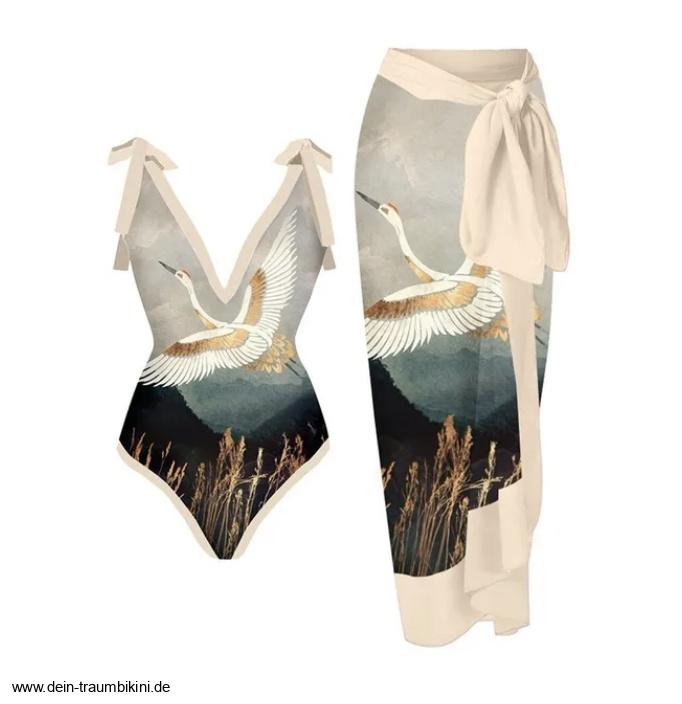 Triangle Animal Print Badeanzug Zisan mit Rock im&nbsp;Set