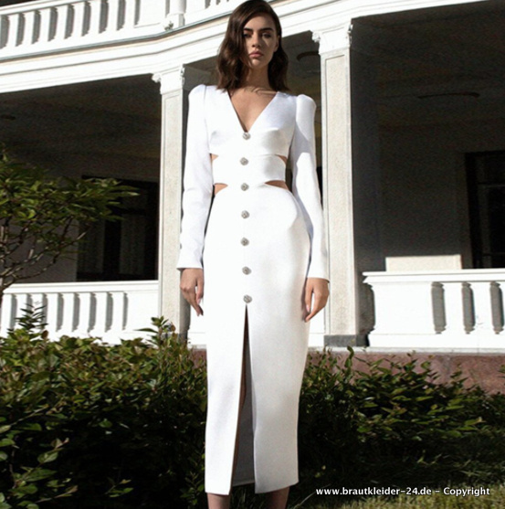 Sexy Cut Out Kleid für die Braut Standesamtmode&nbsp;Online