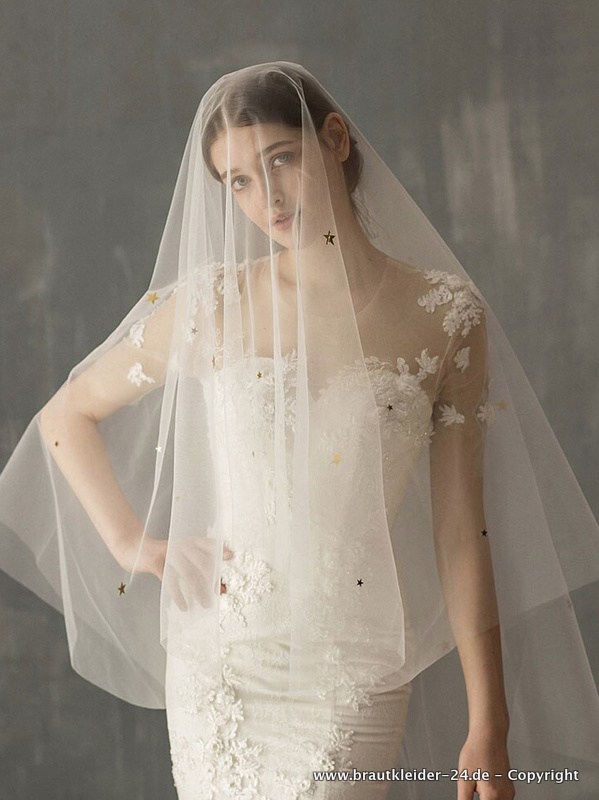 Brautschleier aus Tüll mit Goldene&nbsp;Sterne