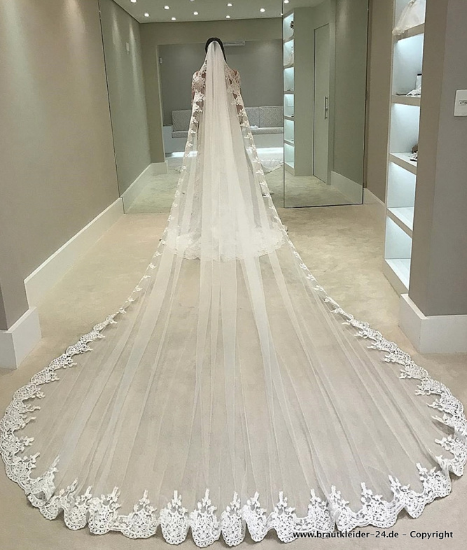 300 cm Brautschleier aus Tüll mit&nbsp;Glitzer