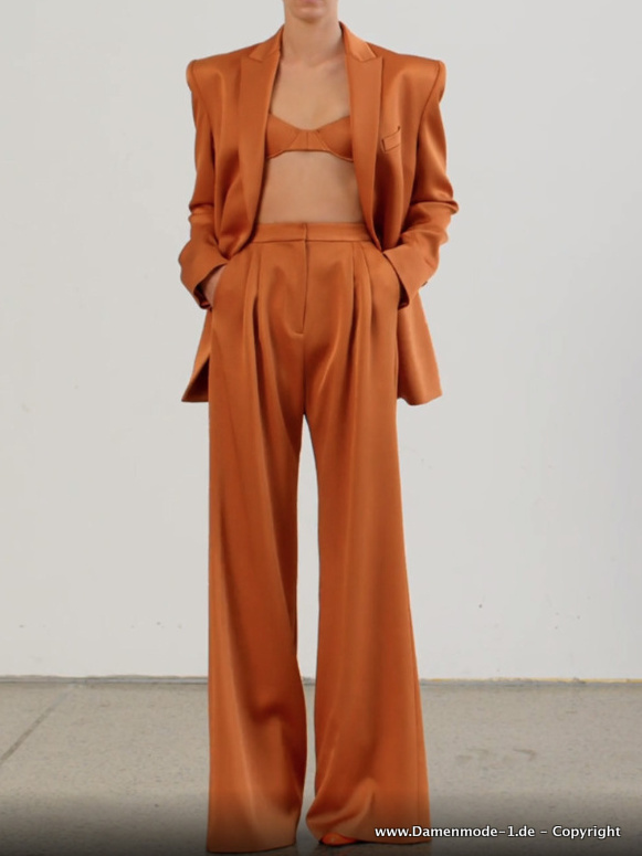 Designer A-Linie Hosenanzug in Bronze&nbsp;Elegant