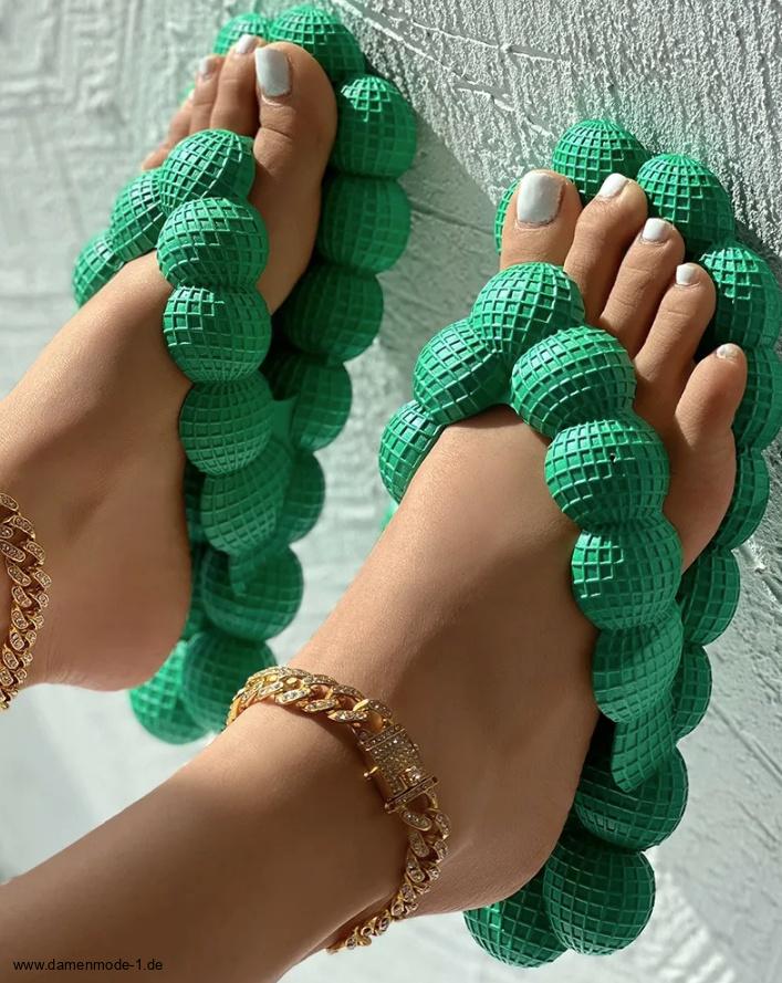 Litschi Sommer Outdoor Massage Flip-Flops in&nbsp;Grün