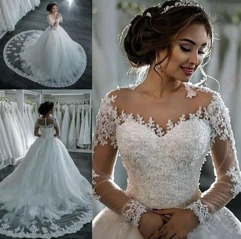 A Linie Prinzessin Brautkleid Antonina mit Spitze und&nbsp;Schleppe