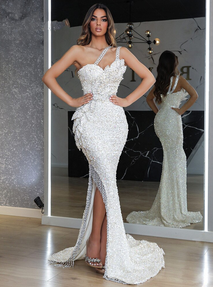 Sexy Luxus Pailletten Glitzer Meerjungfrau Brautkleid&nbsp;Alisha