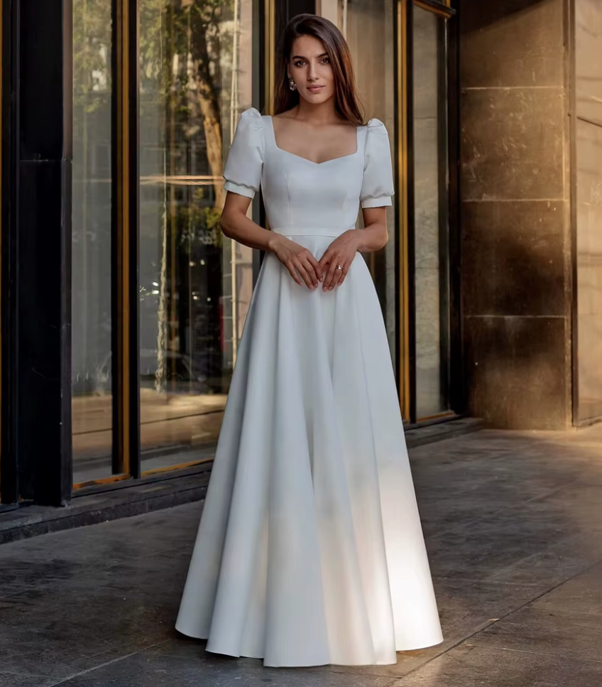 Clean Chic Kurzarm Brautkleid&nbsp;Elisabetta