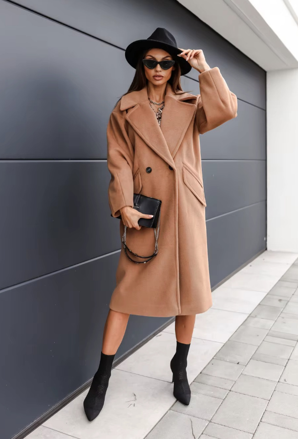 Damen Wollmantel Winter Mantel Doro in&nbsp;Braun