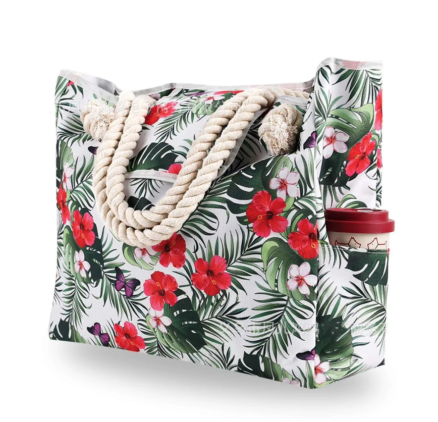 Große Strandtasche Wallis mit&nbsp;Blumenmuster