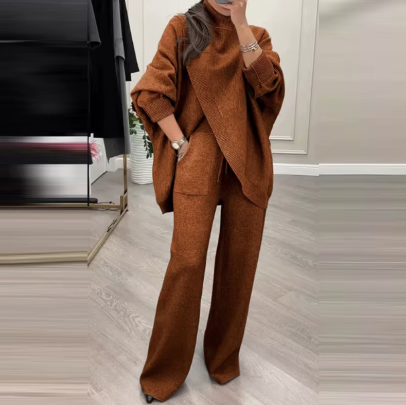 Herbst Frühling Damen Zweiteiler Dalia Gestrickt in&nbsp;Braun