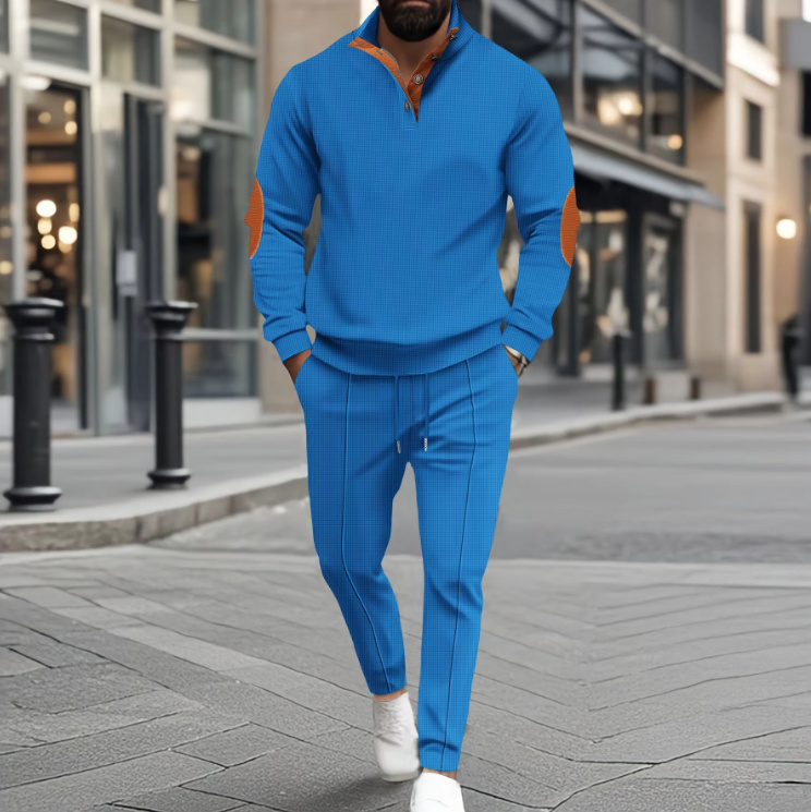 Herren Freizeti Anzug Leger Atmungsaktiv&nbsp;Blau