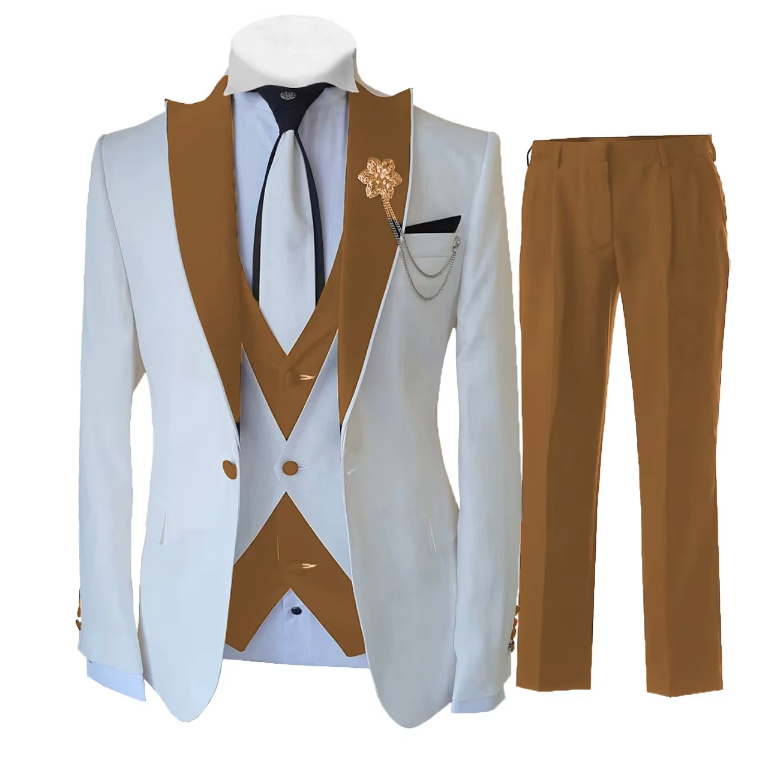 Hochzeitsanzug für den Bräutigam in Rot Dreiteilig&nbsp;Festlich