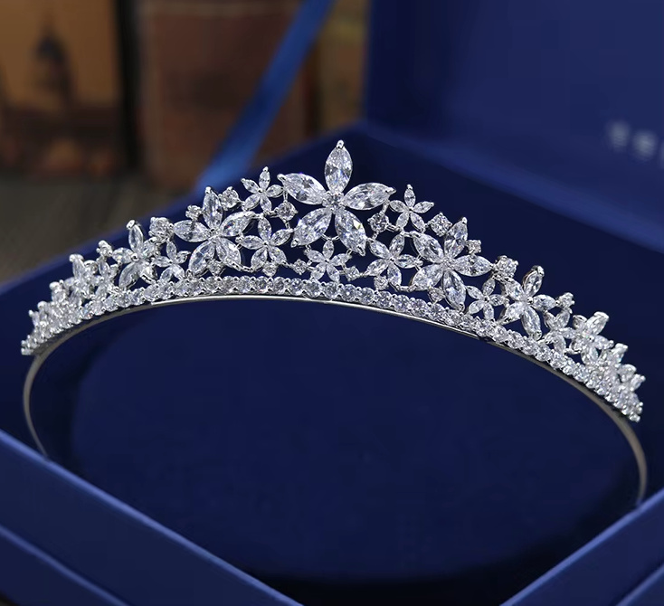 Königliche Braut Tiara Diadem Friderun&nbsp;Silber