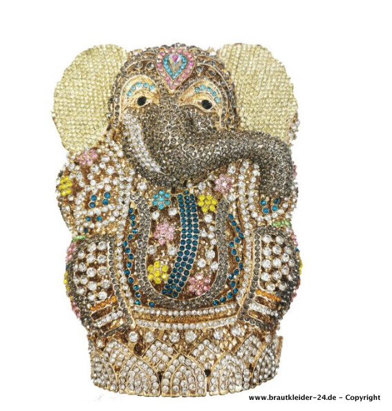 Elefant Strass Luxus Kristall Brauttasche&nbsp;Abendtasche