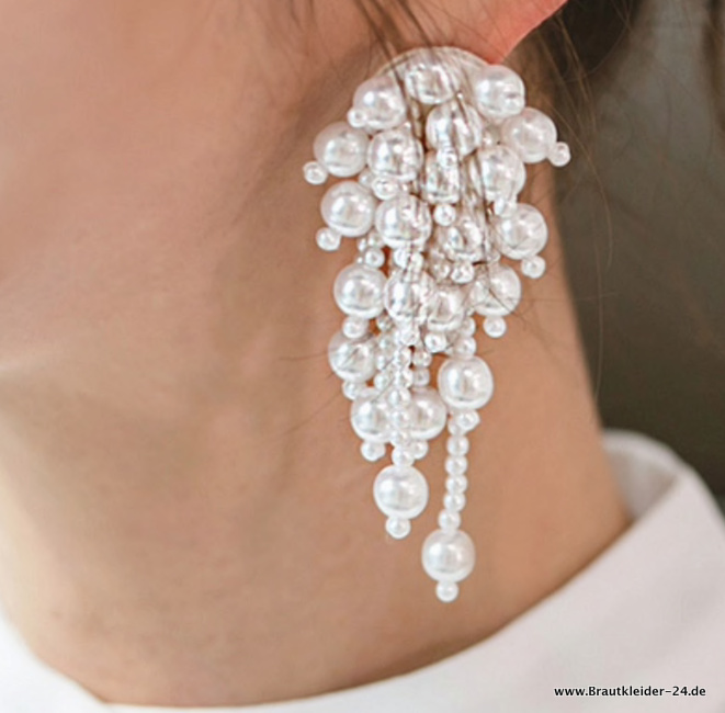 Perlen Braut Ohrringe Naneah&nbsp;Weiß