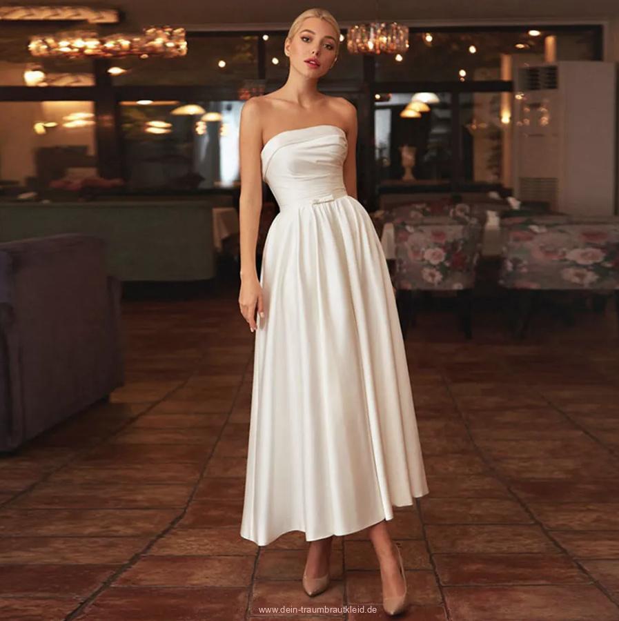 Schulterfreies Bustie Vintage Style Brautkleid Madita&nbsp;Wadenlang