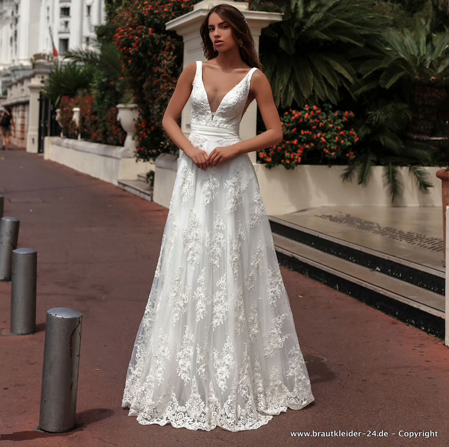 A Linie Brautkleid Rosalie mit Spitze&nbsp;Festlich