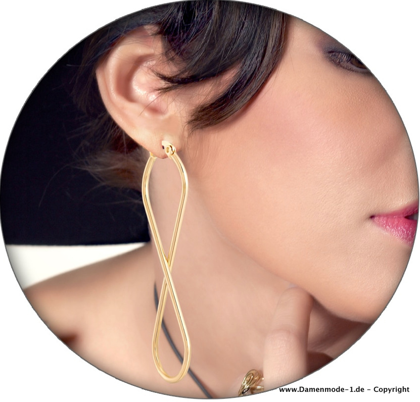 Oversize Unendlichkeit Ohrringe&nbsp;Gold