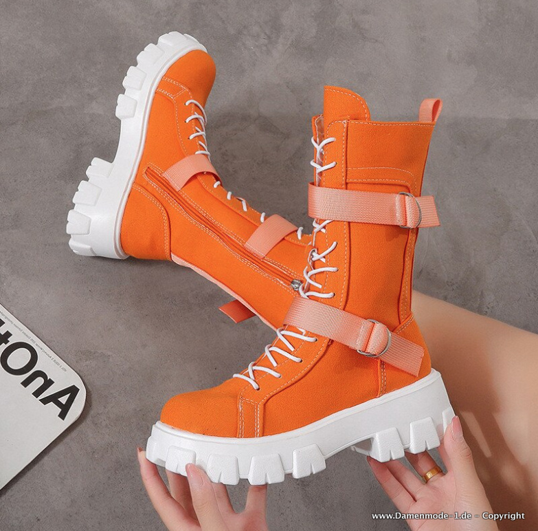 Frühling und Herbst Britisch Style Martin Stiefel&nbsp;Orange